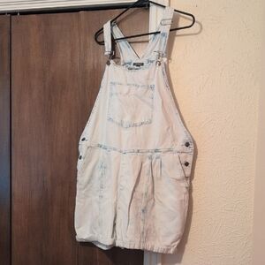 Casual Light Wash Denim Overalls